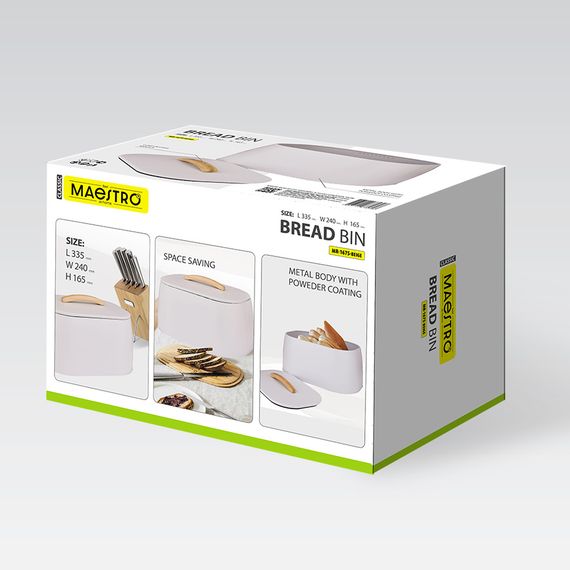 Хлебница Maestro МR-1675 Beige 16.5х24х33.5 см бежевая | Зображення 4