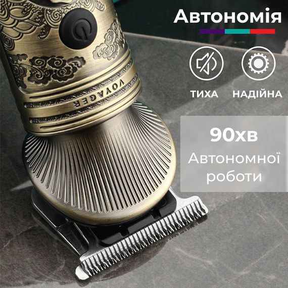 Профессиональный триммер аккумуляторный V-962 с 4 насадками для стрижки усов и бороды USB 5 В V962SL | Зображення 5
