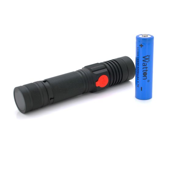 Фонарь ручной Watton WT-601, P50 + 16 SMD COB, 2 + 2 режима, ZOOM, 18650/2400mah | Зображення 1