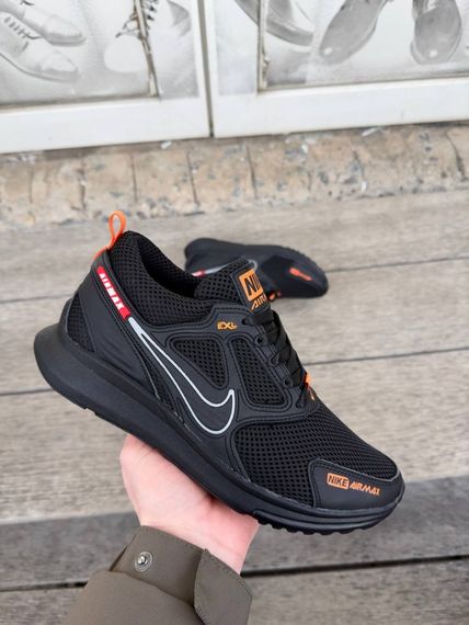 Кросівки літні сітка Nike чорні | Зображення 2
