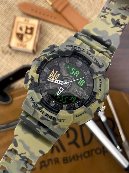 Чоловічий годинник Awarder 005 Тризуб золото Camo Green 1202-0148 | Зображення 2