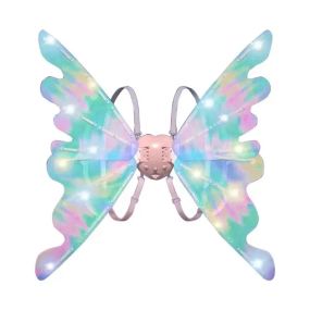 Світлодіодні крила феї-метелика, що рухаються з підсвічуванням та мелодіями на ремінцях для дівчинки Wings of Fairy 848