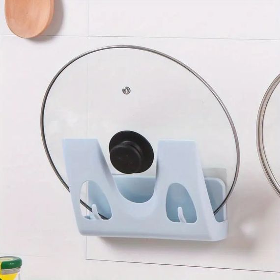 Подставка для крышек на стену Multifunctional storage pot cover rack • Компактный настенный держатель для крышек | Зображення 1