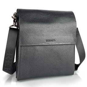 Чоловіча шкіряна сумка-месенджер через плече BEXHILL TD-18621 чорний