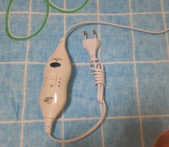 Електропростирадло Electric Blanket 5734 150х120 см, блакитне з вишнями | Зображення 2