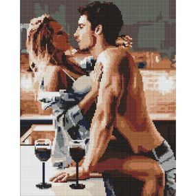 Алмазна мозаїка "Пристрасний сніданок" AMO8171, 40х50 см