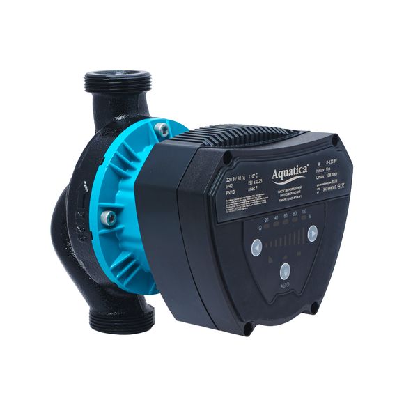 Циркуляційний насос Aquatica GPA25-8/180 IV енергозберігаючий, 8-130Вт Hmax 8м Qmax 108л/хв Ø1½" 180мм + гайки (774075)
