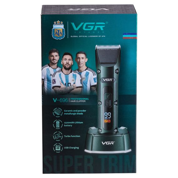 Машинка для стрижки профессиональная с 4 насадками VGR V-696 | Зображення 9