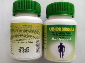 Кайшор Гуггул, 80 таб, Байдьянатх; Kaishor Guggulu Baidyanath, 80 tabs,  лечении артритов и артрозов, печени