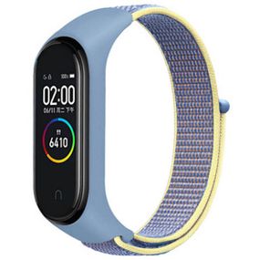 Ремінець Nylon New для Xiaomi Mi Band 3/4/5/6/7 Azure / Yellow