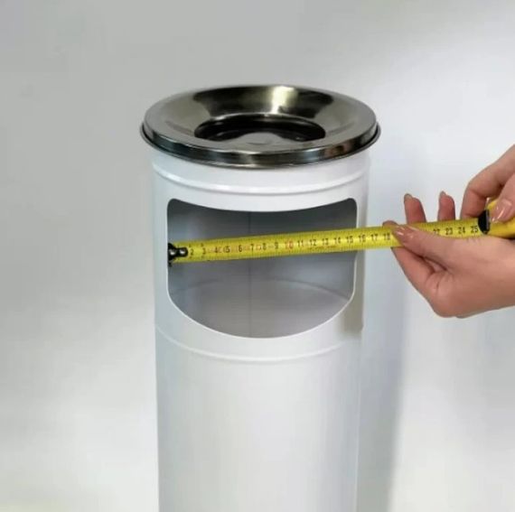 Підлогова урна з попільничкою Maxiflow біла 19х60 см (4418.1960B.101.00) | Зображення 4