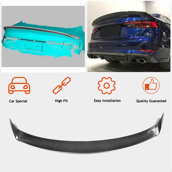 Спойлер V2 (для Sportback, Карбон) для Ауди A5 2016-2025 гг | Зображення 1