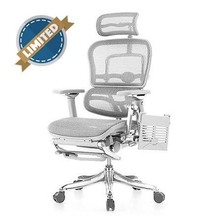 Кресло компьютерное ERGOHUMAN Plus Luxury Gray с подставкой | Зображення 6