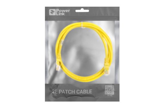 Патч-корд 2E Cat 6,UTP,RJ45, 26AWG ,7/0.16 Cu, 1.50 m, PVC,Yellow (2E-PC6COP-150YLW) | Зображення 2