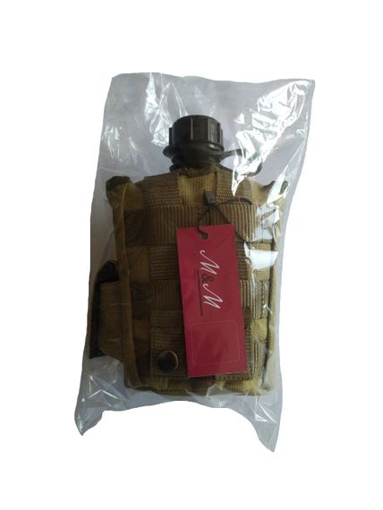 Фляга пластикова М&М 1000 мл Чорна в чохлі Вид 1 Coyote Койот (213569) | Зображення 5