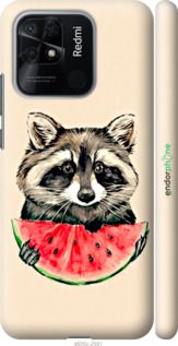 Чохол на Xiaomi Redmi 10C Єнотик з кавуном "4605m-2591-2448"