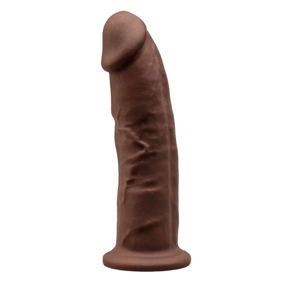 Фалоімітатор SilexD Oscar Brown (MODEL 2 size 9in), двошаровий, силікон + Silexpan, діаметр 5,4см Sex Aura | Зображення 1