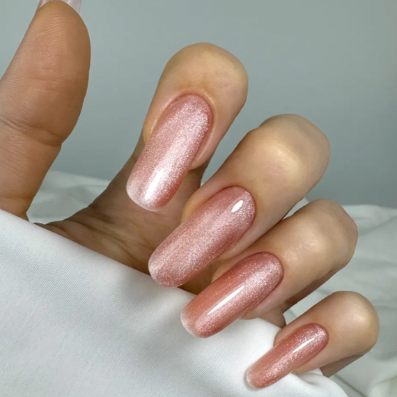 База для ногтей JOIA vegan Magic Cat Base 02 Angel peach (с эффектом кошачьего глаза) 8мл