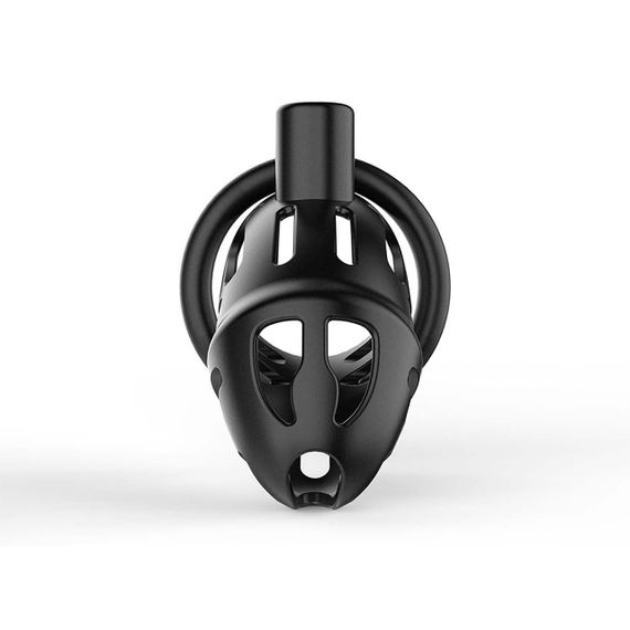 Клітка для пеніса LOCKINK SEVANDA Plastic Penis Chastity Cage, чорна, 3 кільця різних розмірів Sex Aura | Зображення 2
