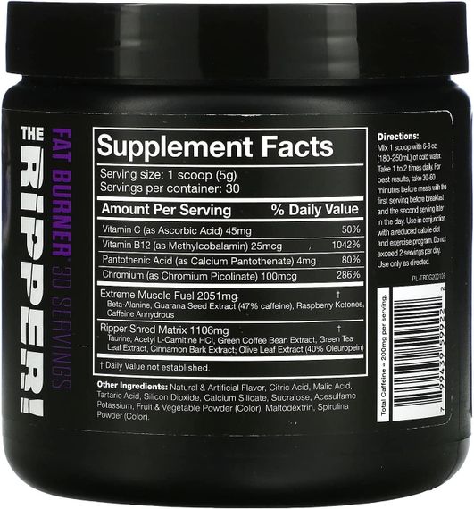Жиросжигатель Cobra Labs The Ripper 150 g (Dark Grape) | Зображення 2