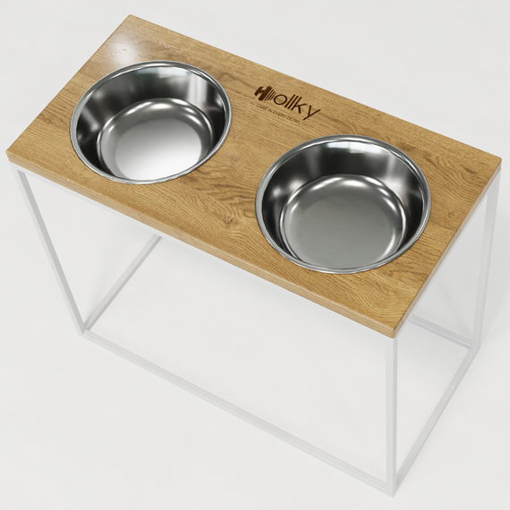 Миски на подставке для больших собак Hollky Base XL40 (2 × 1,8 л) BXL40-522640-WHNT | Зображення 4