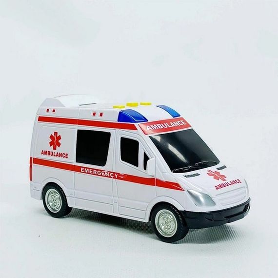Дитяча автомодель "Швидка допомога" 7994, 17х7 см, звукові та світлові ефекти | Зображення 3