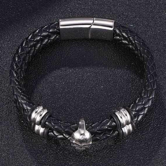 Мужской браслет Primo Collar Skull - Black | Зображення 3