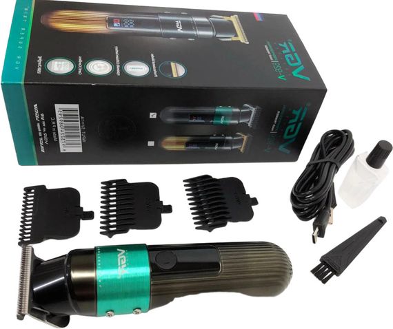 Тример VGR V-929 GREEN, 3 насадки, LED display (45690-V-929 GREEN_407)