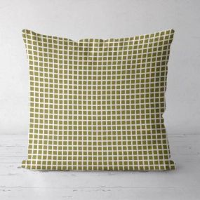 Подушка декоративна Soft Зелена клітка 45x45 см (45PST_23O003)