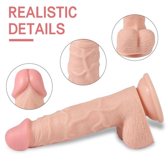 Реалістичний вібратор на присосці з ДУ “Ultra-Real Remote Pro”, 20 режимів вібрації Sex Aura | Зображення 3