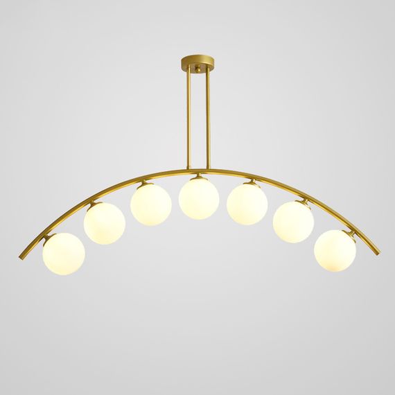 Люстра стельова на 7 лампочок 27370 Латунь 38-88х15х100 см. | Зображення 1