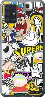 Чехол на Samsung Galaxy A51 2020 A515F Popular logos из силикона FCh_095433