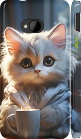 Чохол на HTC One M7 Білий кіт "5646m-36-2448"