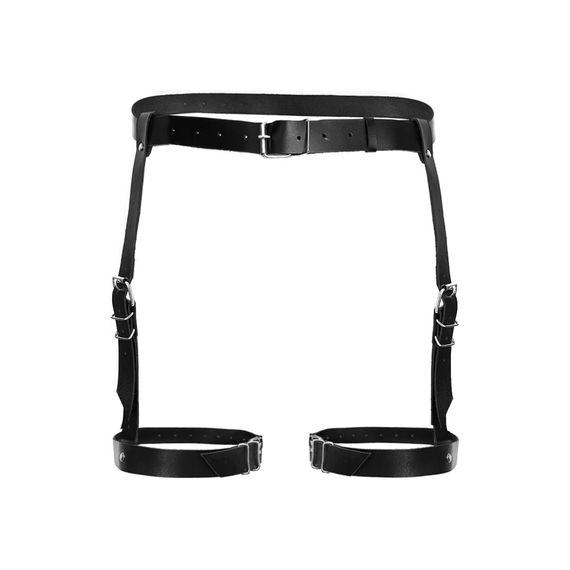 Сексуальні гартери Art of Sex - Gwen із натуральної шкіри, розмір XS-2XL, колір чорний | Зображення 2