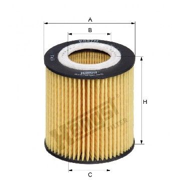 Фильтр масляный Ford Ranger 2.2/3.2 TDCi 11-, Hengst, E827H D270,