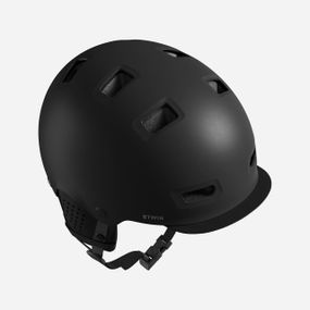 Шолом чашоподібний 500 для велопоїздок містом чорний - M/55-59CM