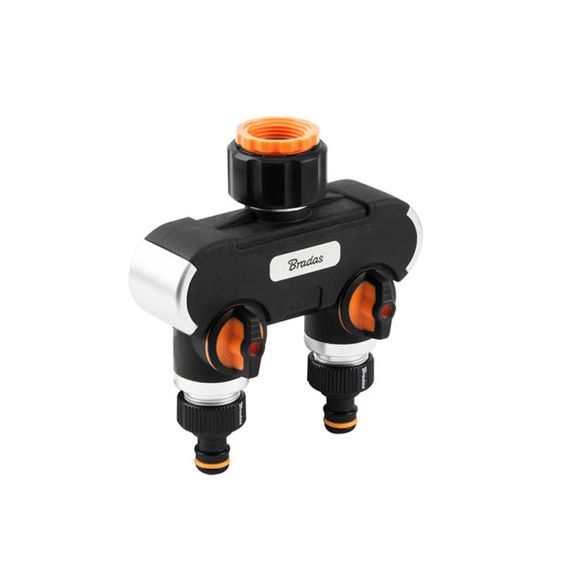 Розподільник Bradas HEAVY DUTY з 2 кранами BLACK LINE РЗ 1" до РЗ 3/4" ECO-PWB3042