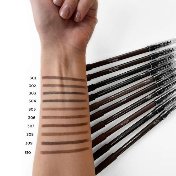 Карандаш для бровей Parisa Cosmetics 307 каштановый | Зображення 2