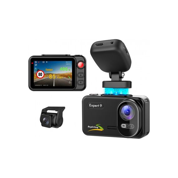 Відеореєстратор Aspiring Expert 9 Speedcam, WI-FI, GPS, 2K, 2 cameras (Aspiring Expert 9 Speedcam, WI-FI, GPS, 2K, 2 cameras) | Зображення 1