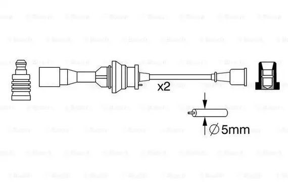 Комплект дротів запалювання MAZDA 323, BOSCH (0986357266) | Зображення 4