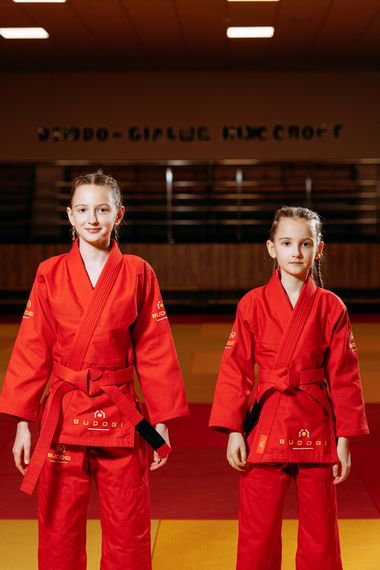 Червоне дитяче кімоно для дівчаток, грепплінг, TM BUDOGI, зріст 130 см, щільність 350 гр/м.кв. | Зображення 2