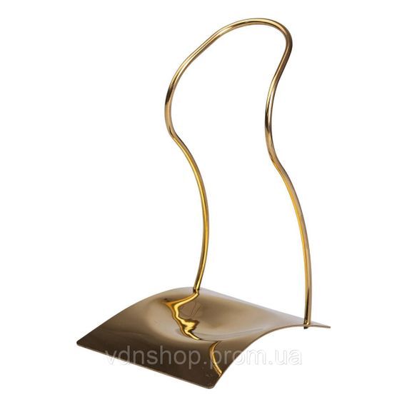 Підставка під ополоник, лопатку або ложку 12×10,5×17 см з нержавіючої сталі Золото HP-19-15-G