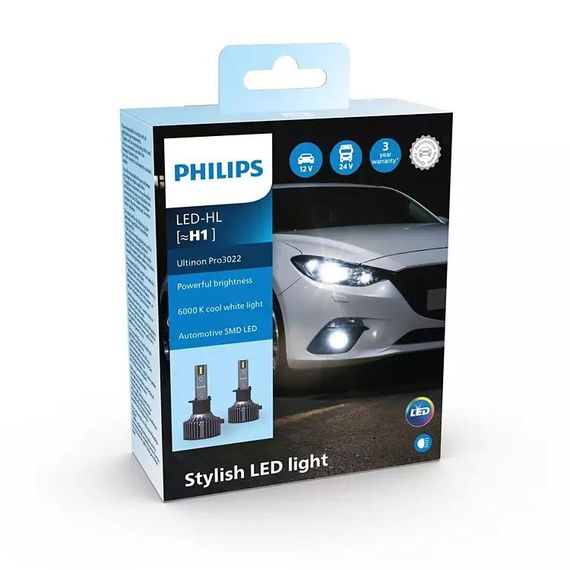 Комплект світлодіодних ламп PHILIPS H1 11258U3022X2 LED Ultinon Pro 3022 LED 12/24V | Зображення 1