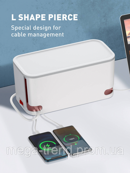 Подовжувач мережевий 2 метри Ldnio Management Power Strip Box  ⁇ 2500W, 3USB, 5 Sockets, 3.1 A ⁇  мережевий фільтр | Зображення 8