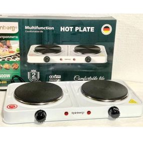 Электрическая плита дисковая плита Rainberg RB-999 электроплита 2400Вт White IA-25