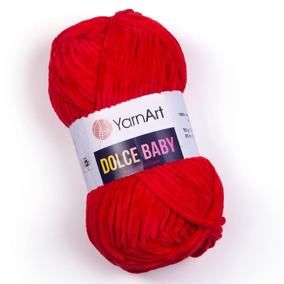 Пряжа YarnArt Dolce Baby 748 червона ярнарт дольче бебі плюшева
