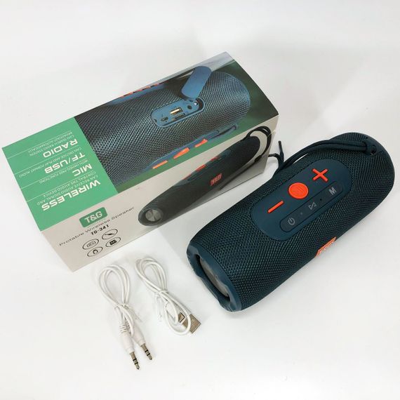 Портативна колонка Bluetooth TG341 зі шнурком, Бездротова колонка портативна потужна. Колір: синій | Зображення 9