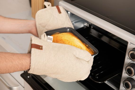 Рукавичка Ardesto Oliver, 18х30см, 100% бавовна, бежевий (ART05OB) | Зображення 1