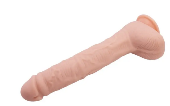 Фалоімітатор на присосці Baile Beautiful DICK 10.6" Flesh sexstyle | Зображення 5