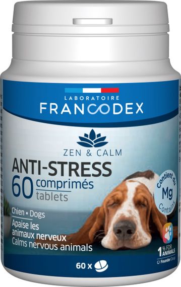 Вітаміни з заспокійливою дією для собак Francodex Antistress Dog, 60 табл